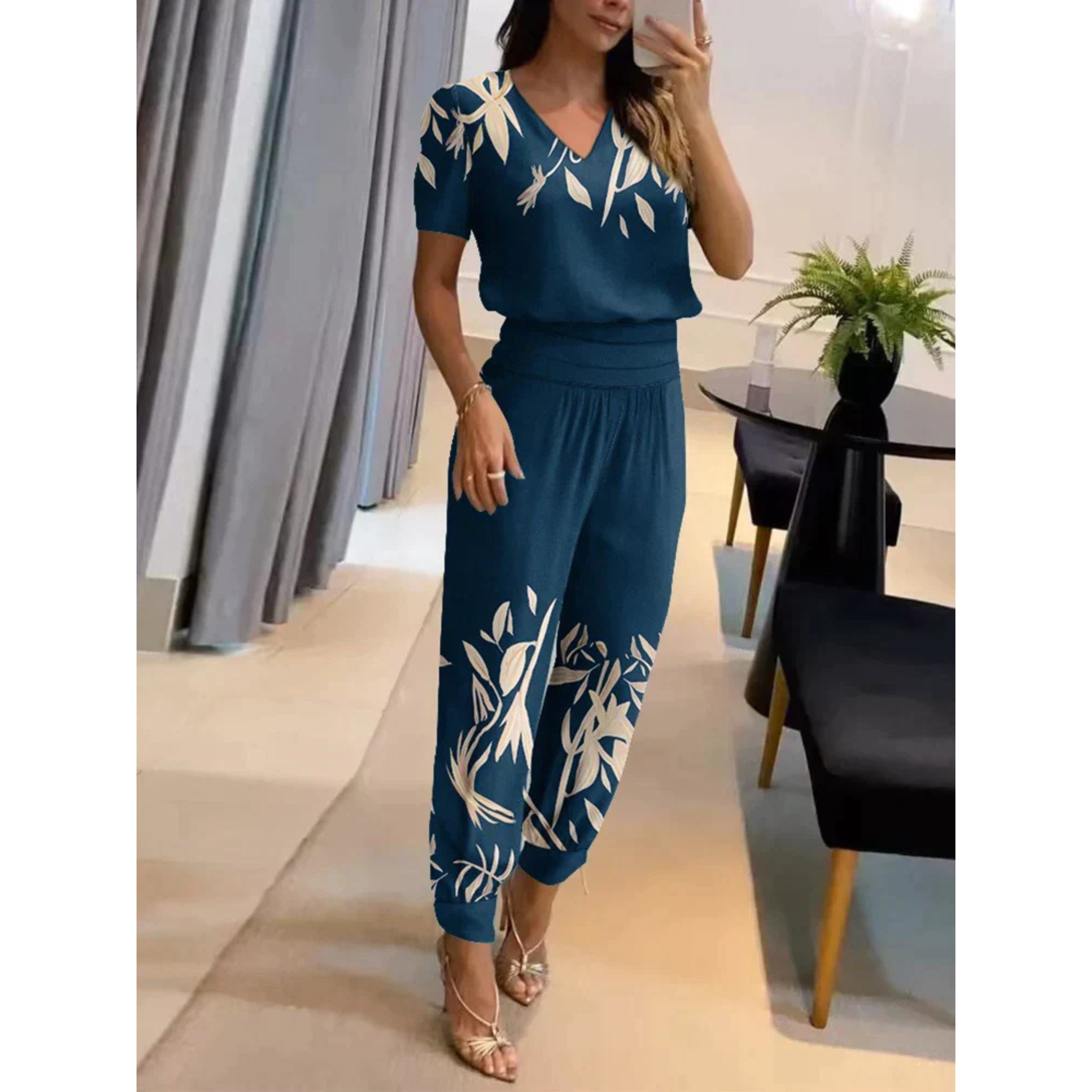 Vibève | Ensemble Femme Fluide Deux Pièces en 11 Couleurs, Coupe Flatteuse pour Bureau et Soirée