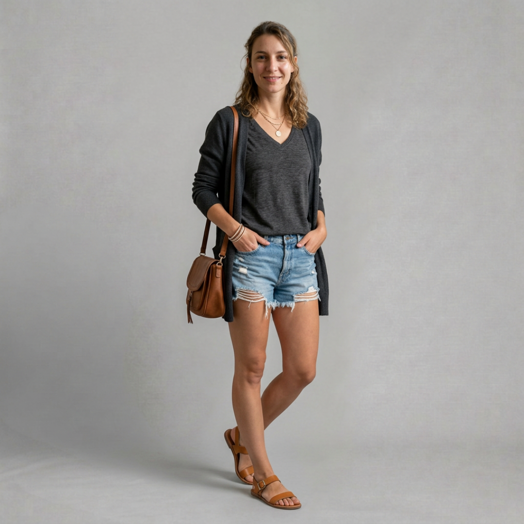 Lucie – T-shirt décontracté à col V