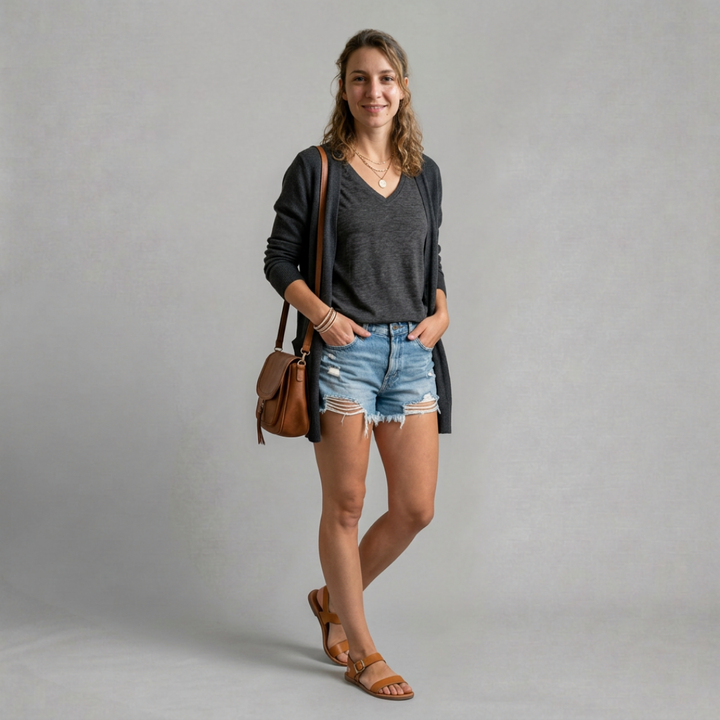 Lucie – T-shirt décontracté à col V