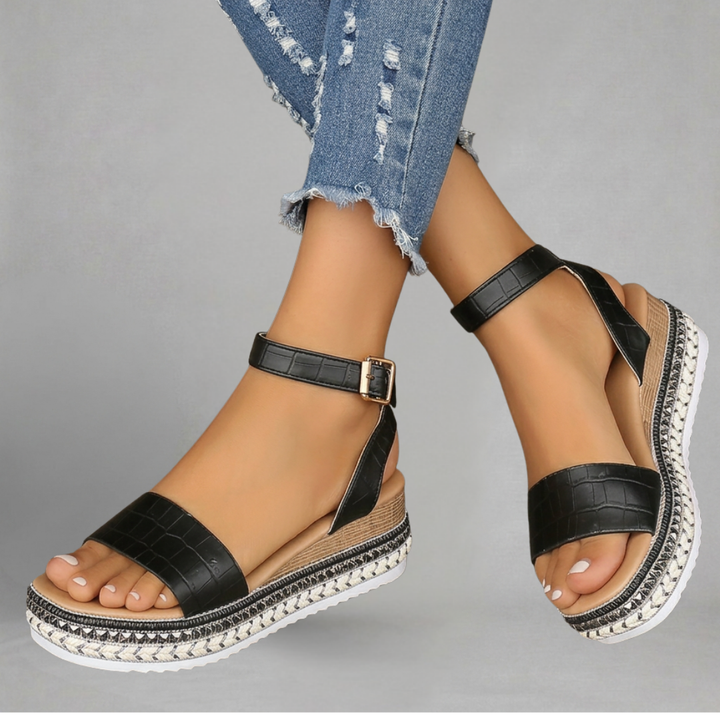 Sofia – Sandales compensées au style estival chic