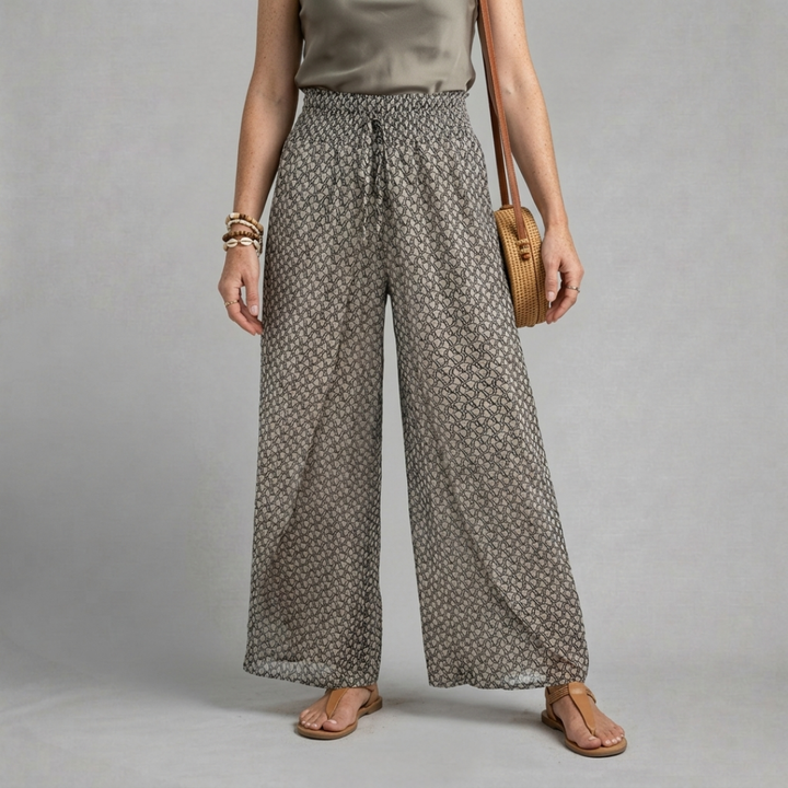 Sofia – Pantalon fluide imprimé au style bohème chic