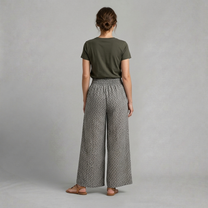 Sofia – Pantalon fluide imprimé au style bohème chic