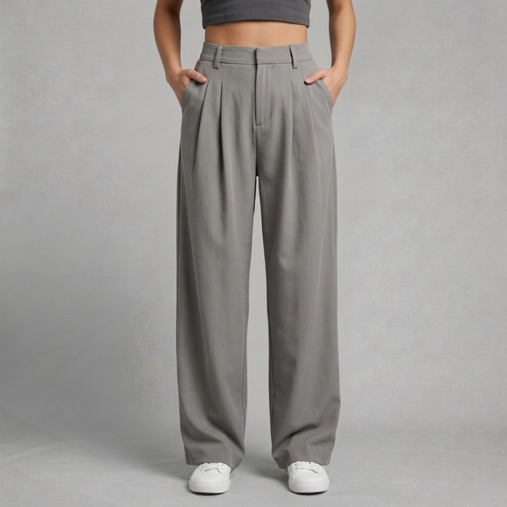Élise – Pantalon tailleur fluide à taille haute et élégance moderne