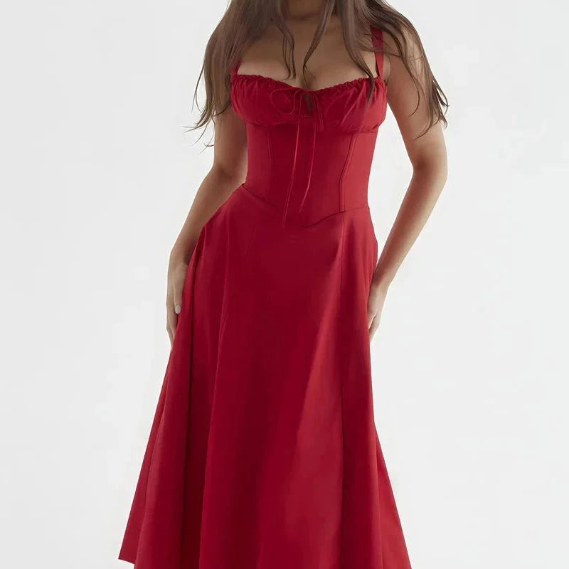 Florève | Robe Bustier Fleurie à Fente Latérale pour Femme, Idéale pour Été, Plage et Soirée